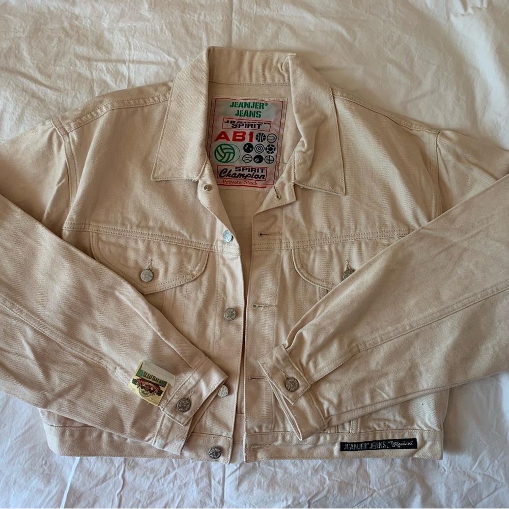 80s Jeanjer Oversized Cropped Dead Stock Denim Jacket